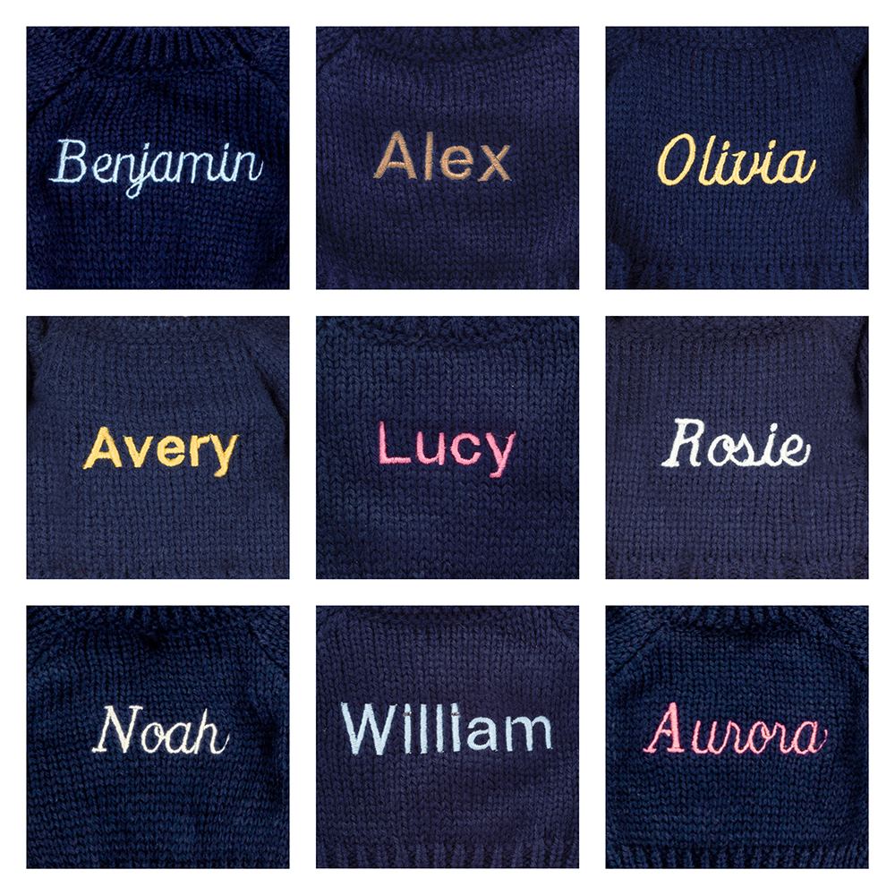 Blossom Blush Bunny 'Cherry' with Personalised Navy Jumper, View 1