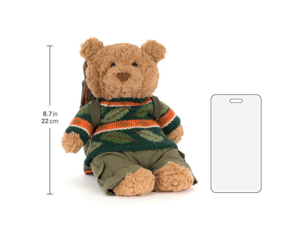 Bartholomew Bear Hiking Outfit, size chart