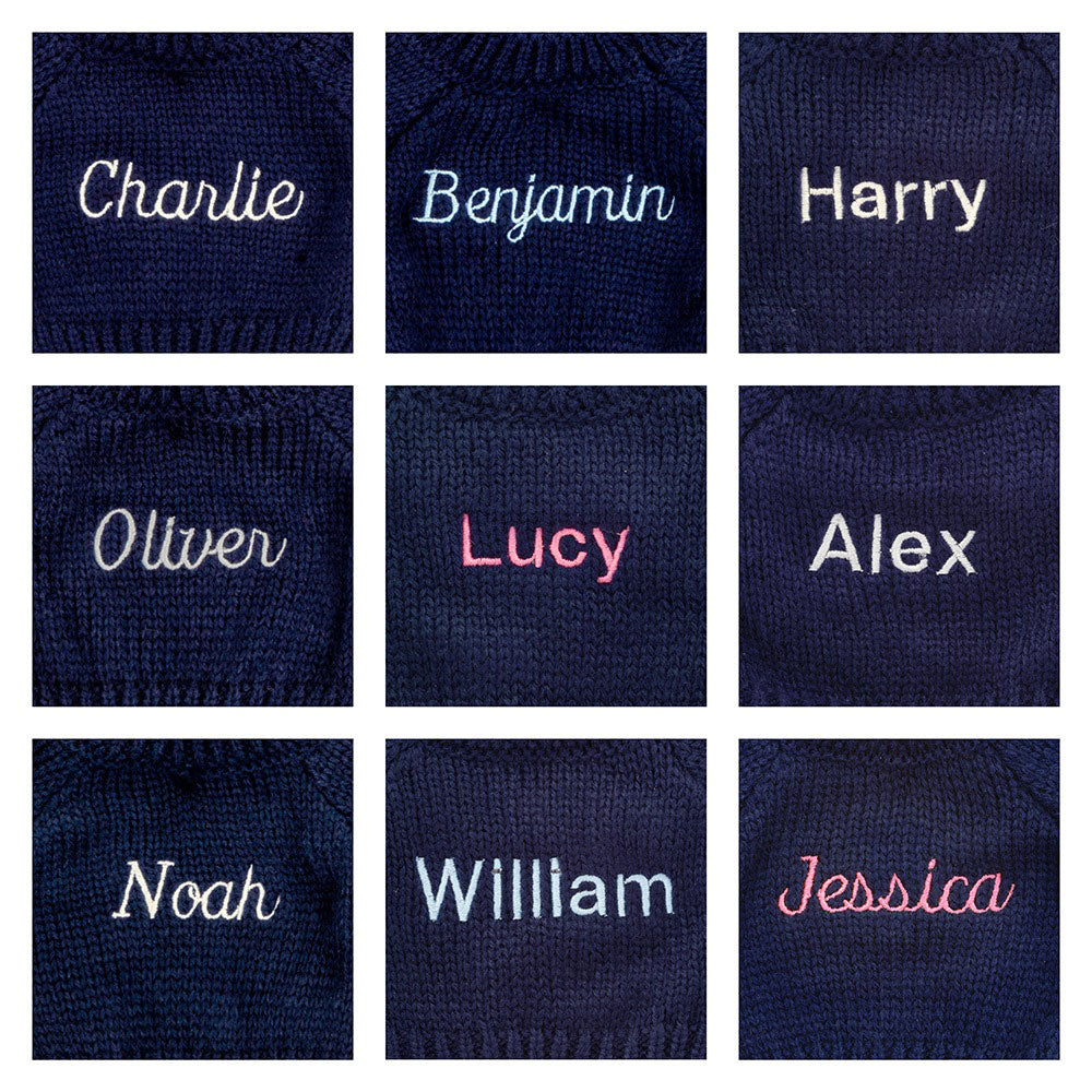 Bashful Black & Cream Puppy with Personalised Navy Jumper, View 2